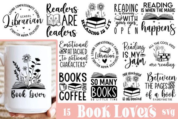 Download Reading SVG Bundle Book Lover Quotes - Reading svg Collection