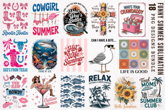 Download Funny Summer Sublimation Designs Bundle - Summer sublimation Collection