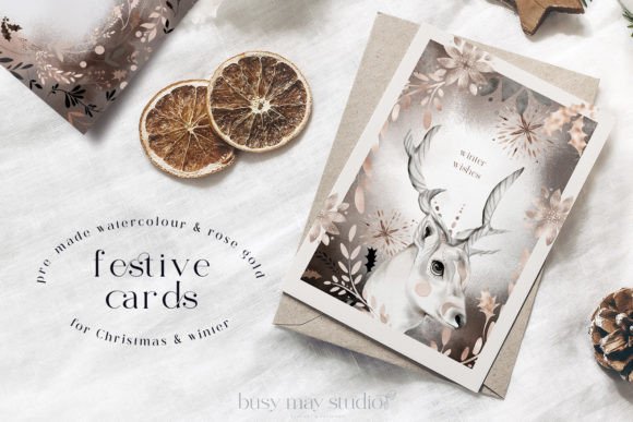 Download Christmas Festive Cards Winter Animals - Festive cards Collection