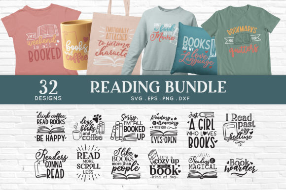 Download Reading Svg Bundle Book Lover Dxf Png - Premium Resources
