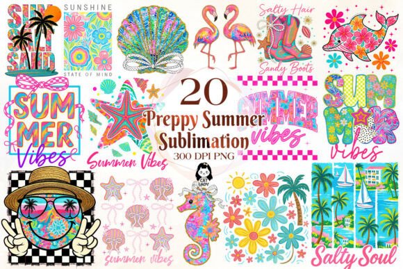 Download Preppy Summer Sublimation Bundle - Summer sublimation Collection