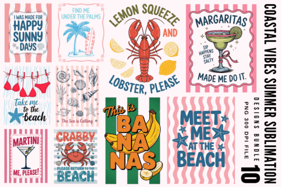 Download Coastal Vibes Summer Sublimation Designs - Summer sublimation Collection